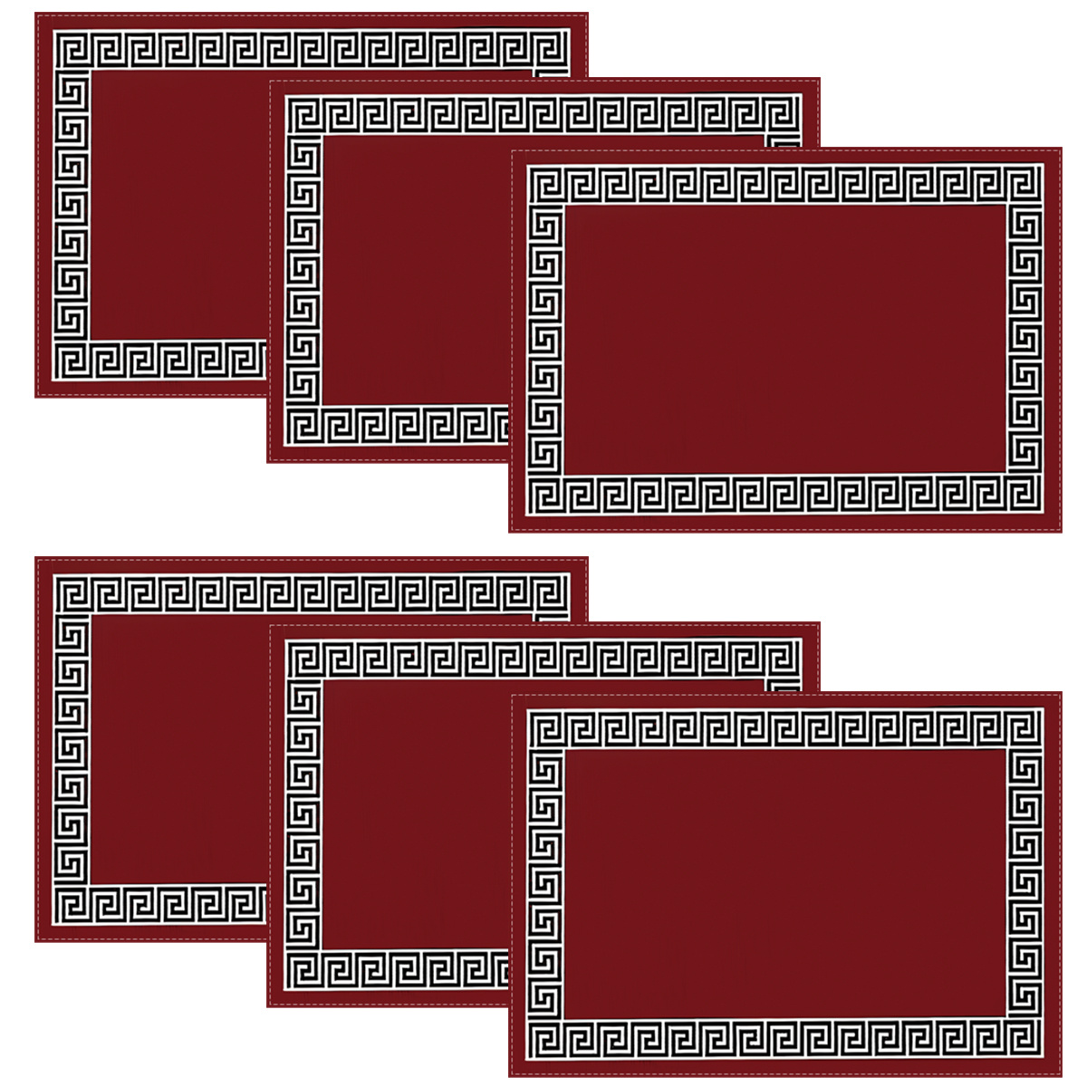 TEMU 4/6/8pcs Elegant Chinese Placemats Suitable For Holiday Banquets & Daily Dining - With Minimalist Geometric Patterns, Protectors For Coffee
