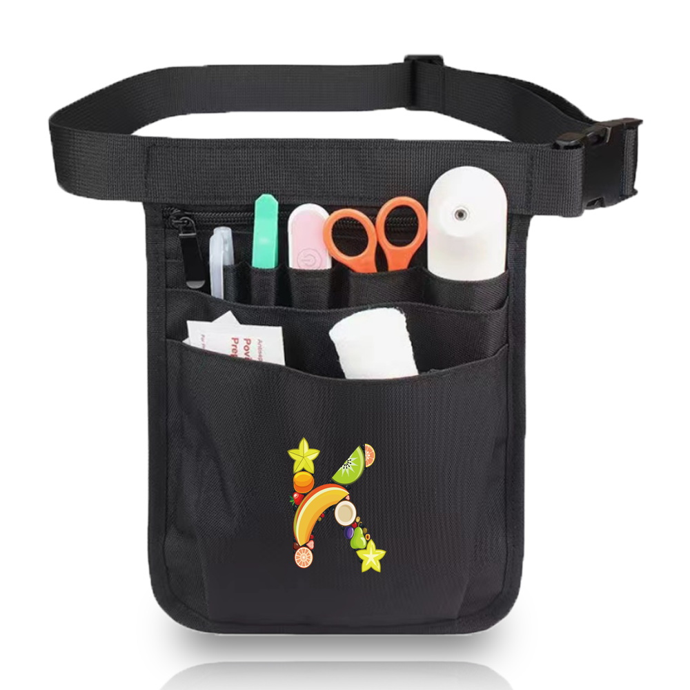 TEMU Nurse Multi Functional Tool Organizer Bag Fruit Initial Belt Extra Waist Bag Shoulder Pouch Case Accessories Tool