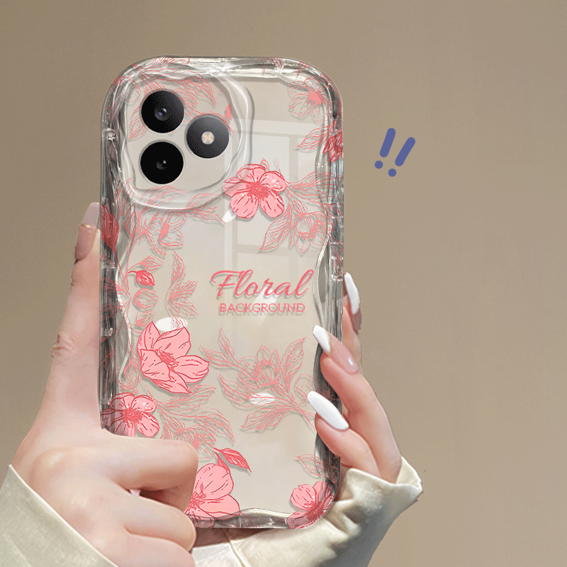 TEMU Phone Case: Suitable X5c Plus Case Flexible Tpu Transparent Shockproof Flowers Pattern Painted Back Cover