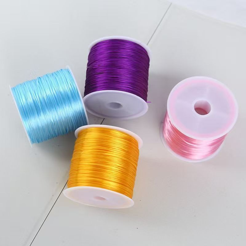 TEMU 1 Roll Clear Elastic Nylon String, Stretchy Beading Cord For Bracelet And Necklace Making, Transparent Jewelry Thread, Durable Craft Cord For