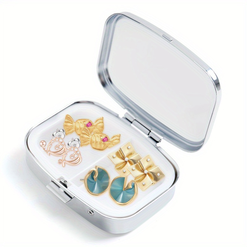 Mini Portable Cat Paw Print Pattern Medicine Box, Travel Essential