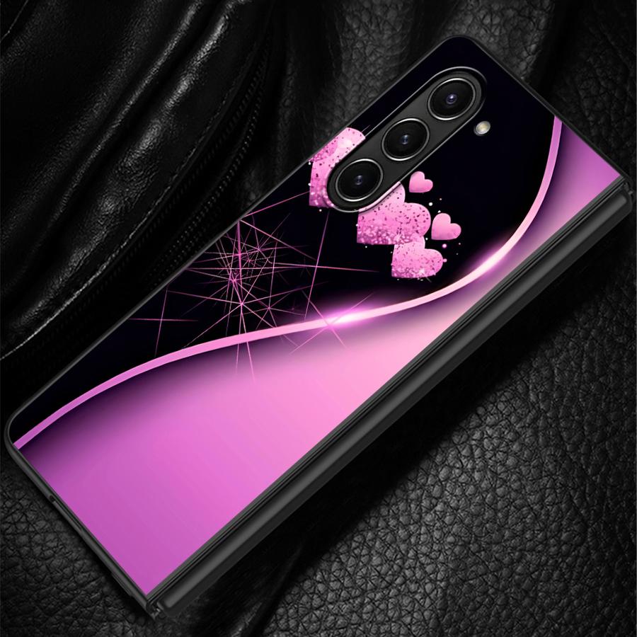 TEMU Phone Case: Elegant Heart-shaped Simple Pattern Suitable For For Galaxy Z Z Fold3 Z Fold4 Z Fold 7 6 5 4 3 Case Phone Cover