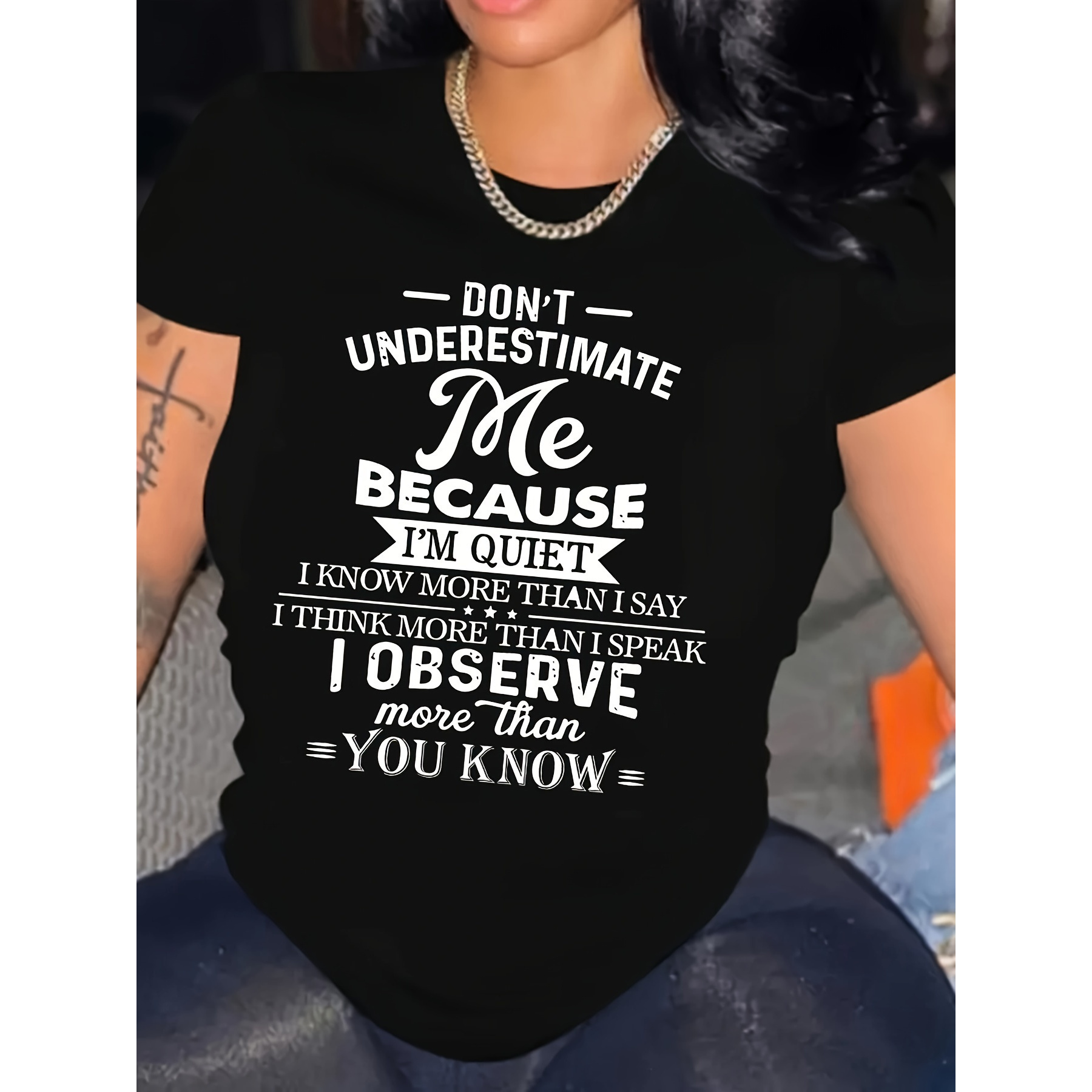 

Women's Inspirational Quote - Soft, Short Sleeve, Crew Neck, Breathable & Comfortable - Ideal For Casual Outfits