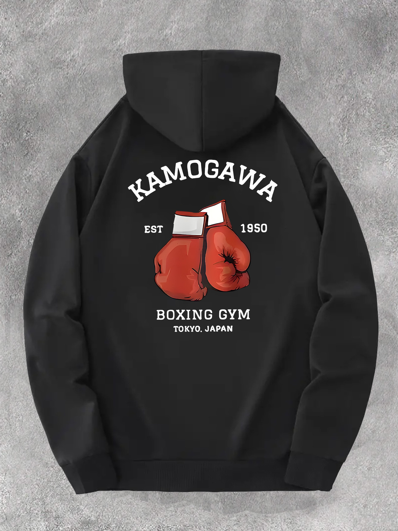felpa cappuccio kamogawa boxing gym tokyo japan 1950 Temu Italy