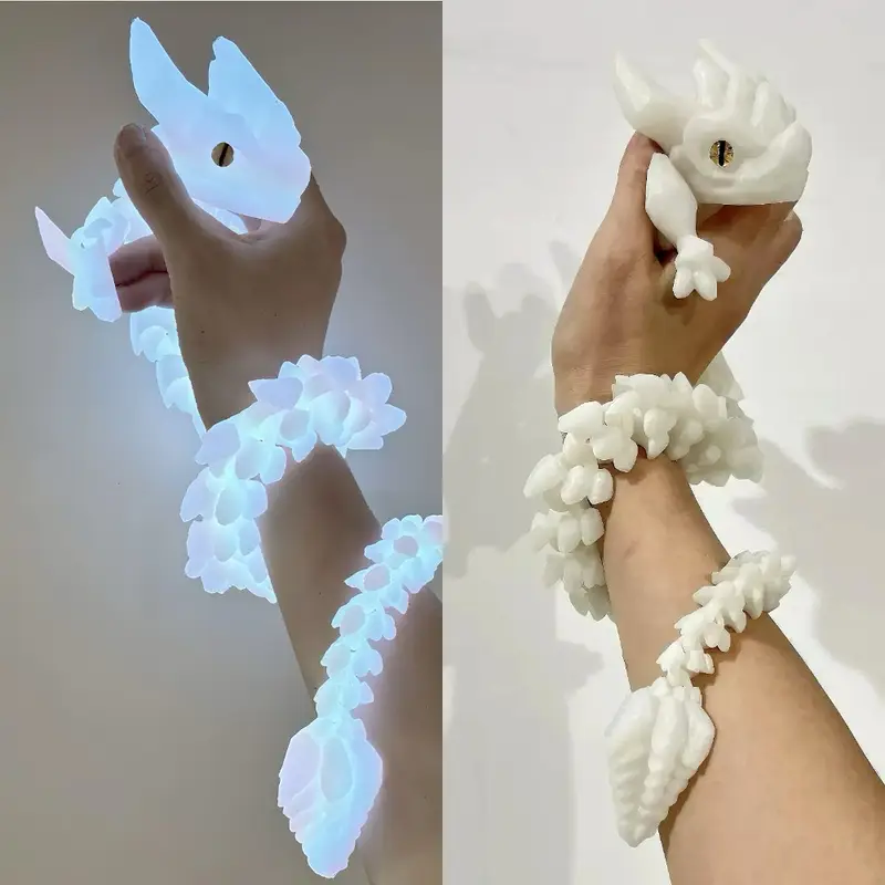 3d printed glow in the dragon statue multi jointed articulated body random colored eyes durable plastic home decor desktop art display unique birthday xmas gift for teens adults 14 Product details 6