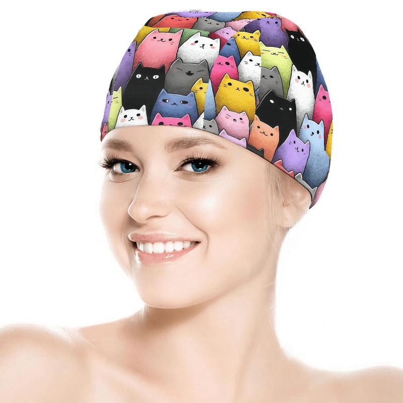 TEMU 1 gorro de natación divertido estampado, de fibra de poliéster elástica de calidad, y de ajuste ceñido, y duradero, con un diseño de , adecuado