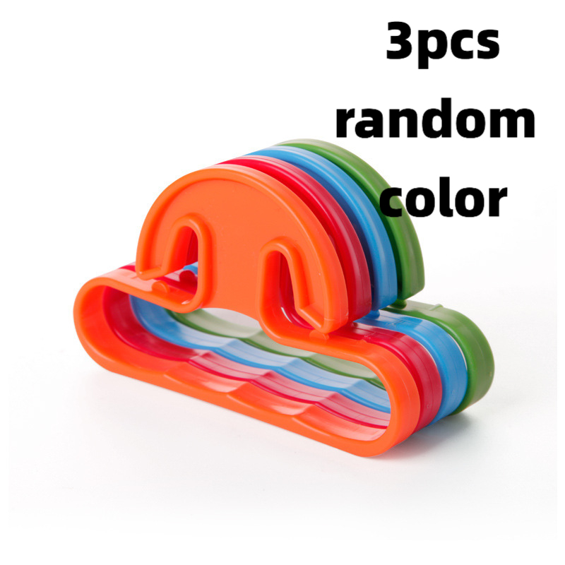 TEMU 3pcs Random Color Easy Plastic Shopping Bag Holder, Portable Grocery Handbag Handle, Design For Safe Carrying And Comfortable Grip- Can Carry Up