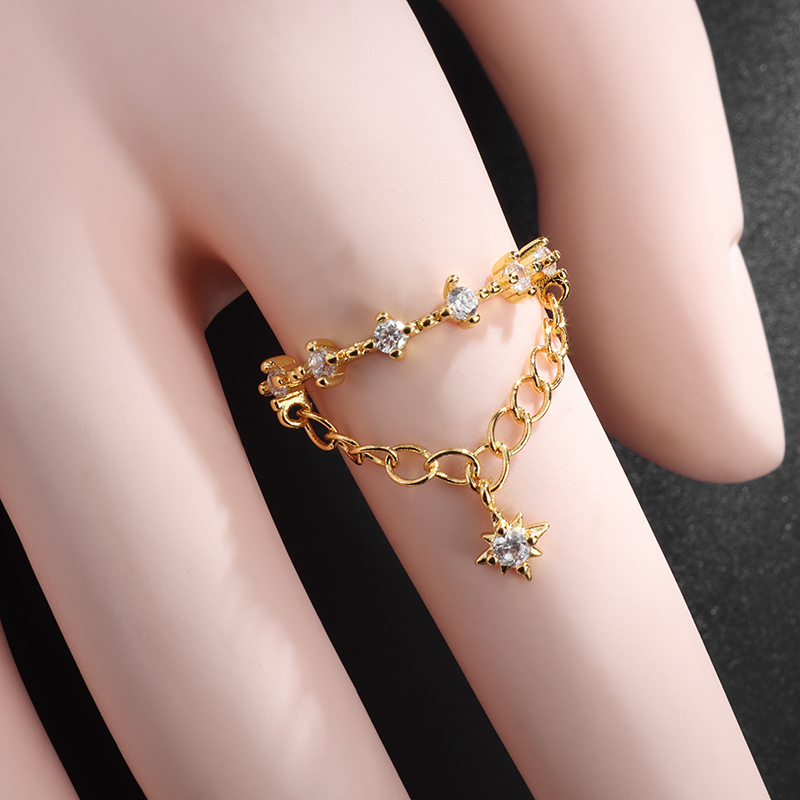 Fashionable Cubic Synthetic Zirconia Open-Ended Ring