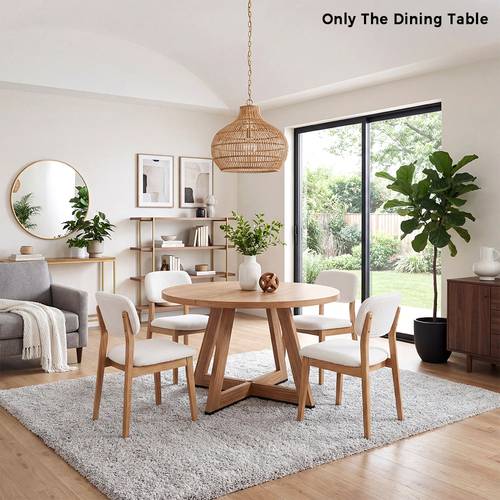 120cm wooden round dining table kitchen furniture