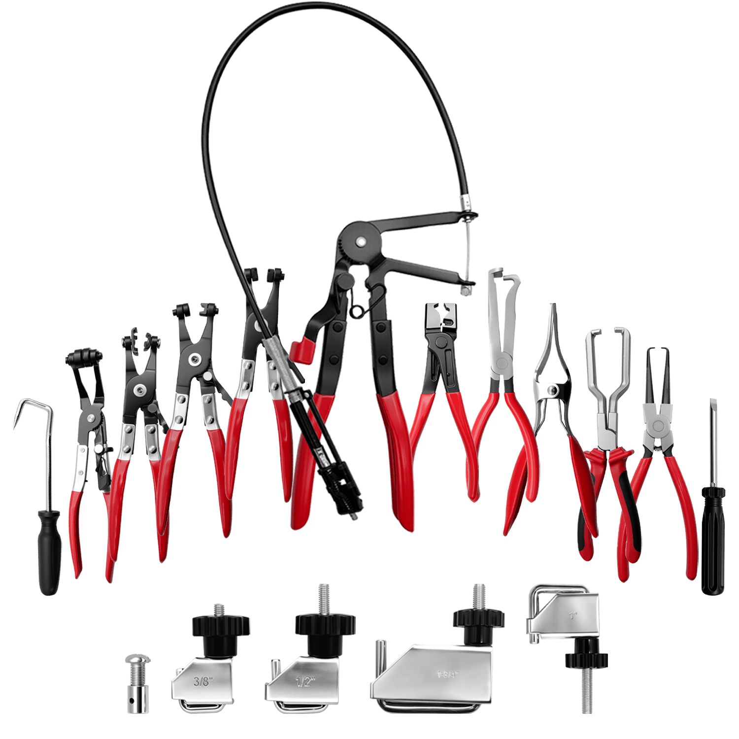 16pcs Hose Clamp Set with Removal and Installation Tools