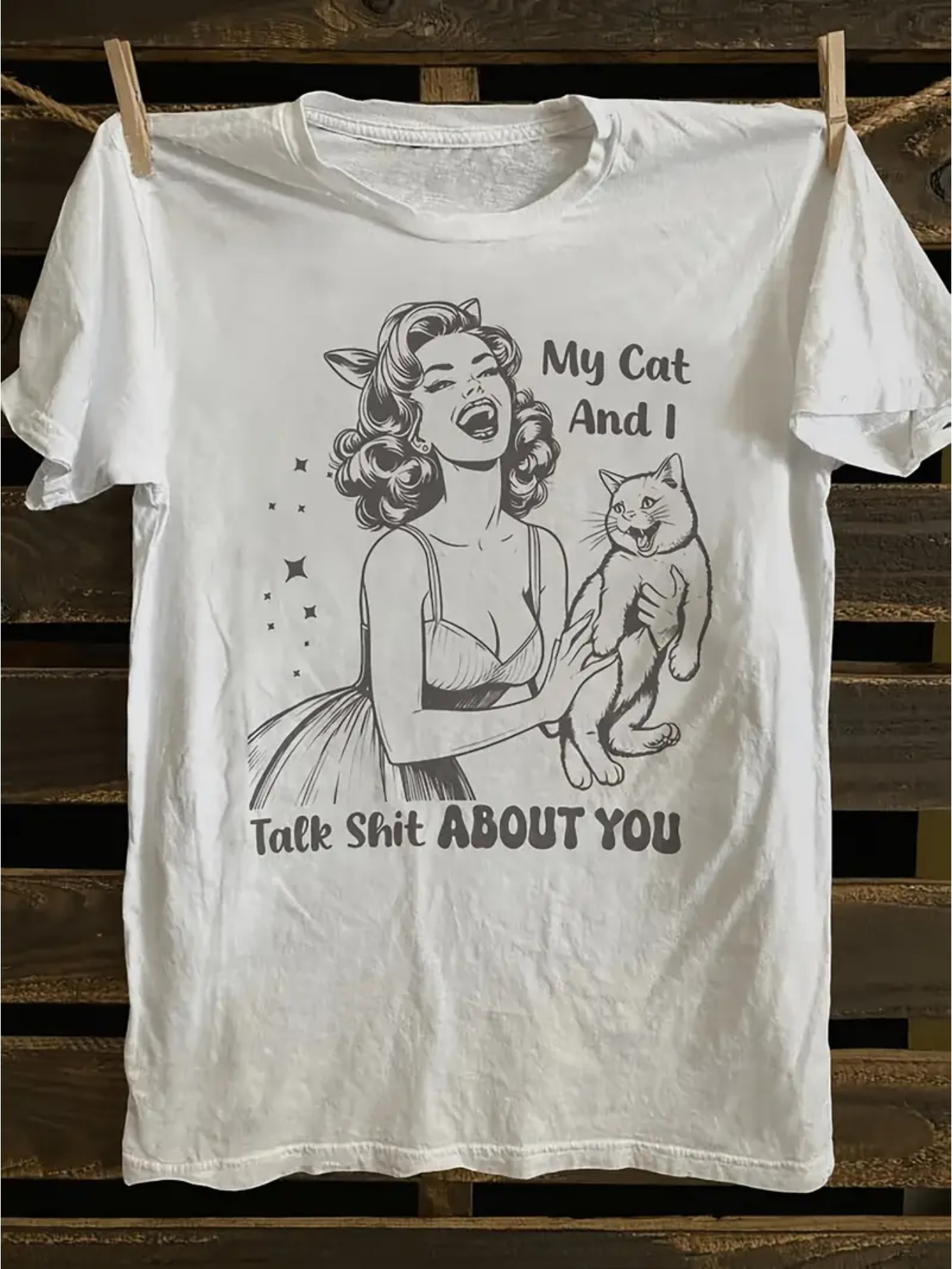 T-shirt Décontracté Funny Cute Cat 3D - Unisexe Manches Courtes, Neuf Avec étiquettes