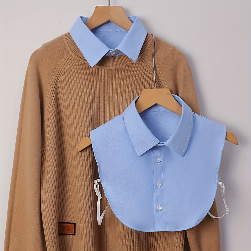 womens detachable   collar elegant mock shirt collar with adjustable tie white compatible with dresses blouses jackets sweaters formal   outfits easy to clean   Product details 1