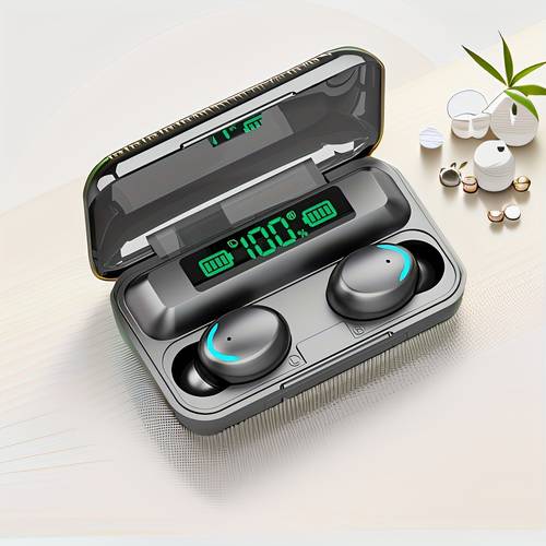 f9 new style tws hi fi stereo wireless earbuds with voice call high display usb charging case 800 life sports and games wireless connection no cable ideal gift for ladies