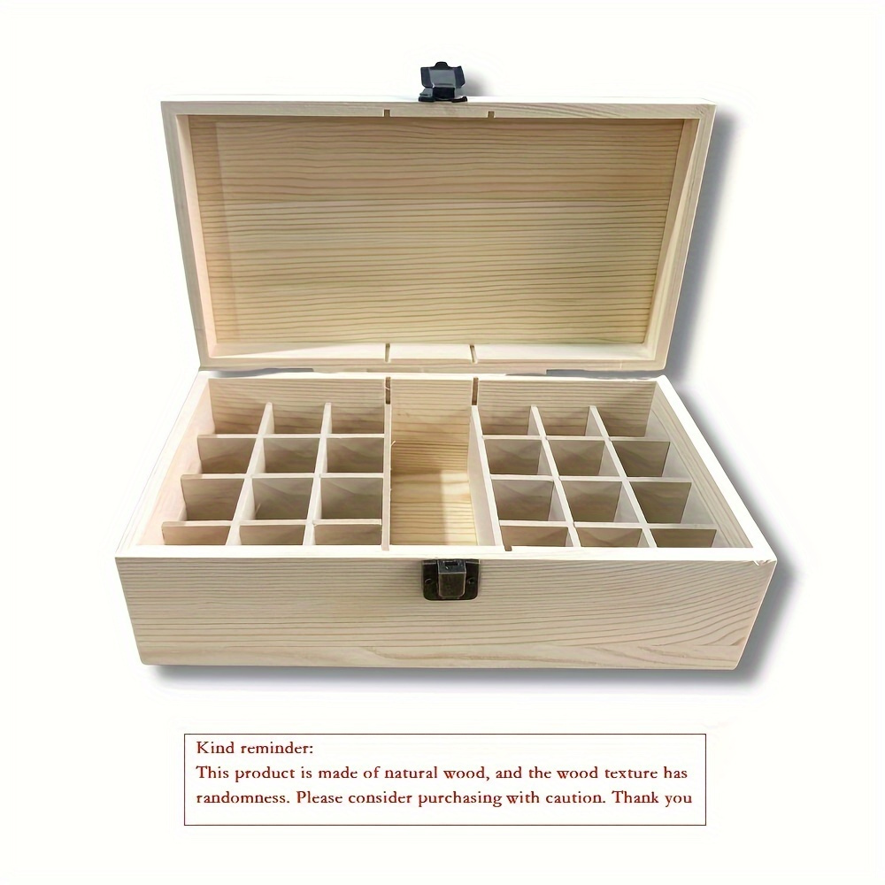 TEMU 25- Wooden Oil Organizer - Polished, Hypoallergenic For & , No