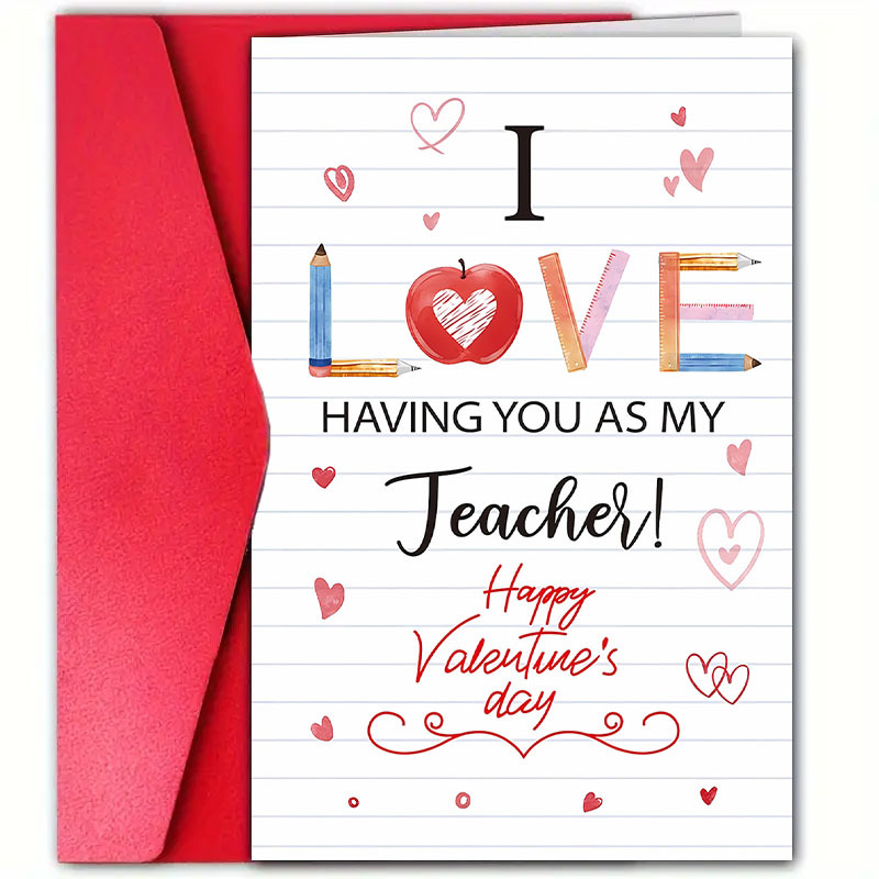 

1pc Humorous Valentine's Day Greeting Card, High-quality Paper, Unique Design, With Envelope For Husband, Wife, Partner, Teacher, Recipient