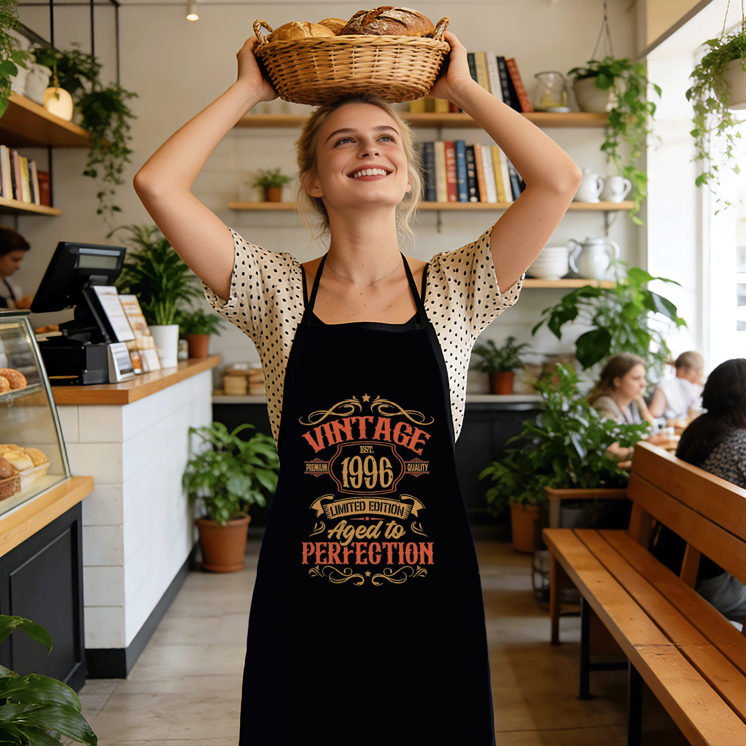 TEMU 30th Birthday Gift For 1996 - Vintage 1996 Apron Suitable For Him & Women, Retro Bday Present For Cooking Bbq Barber Carpenter, Funny Novelty