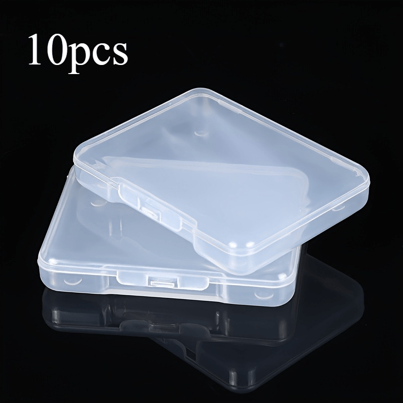 TEMU Transparent Rectangular Plastic Storage Boxes With Lids - Durable Pp Material, Ideal For Organizing Small Items, Accessories, And Fishing Gear,