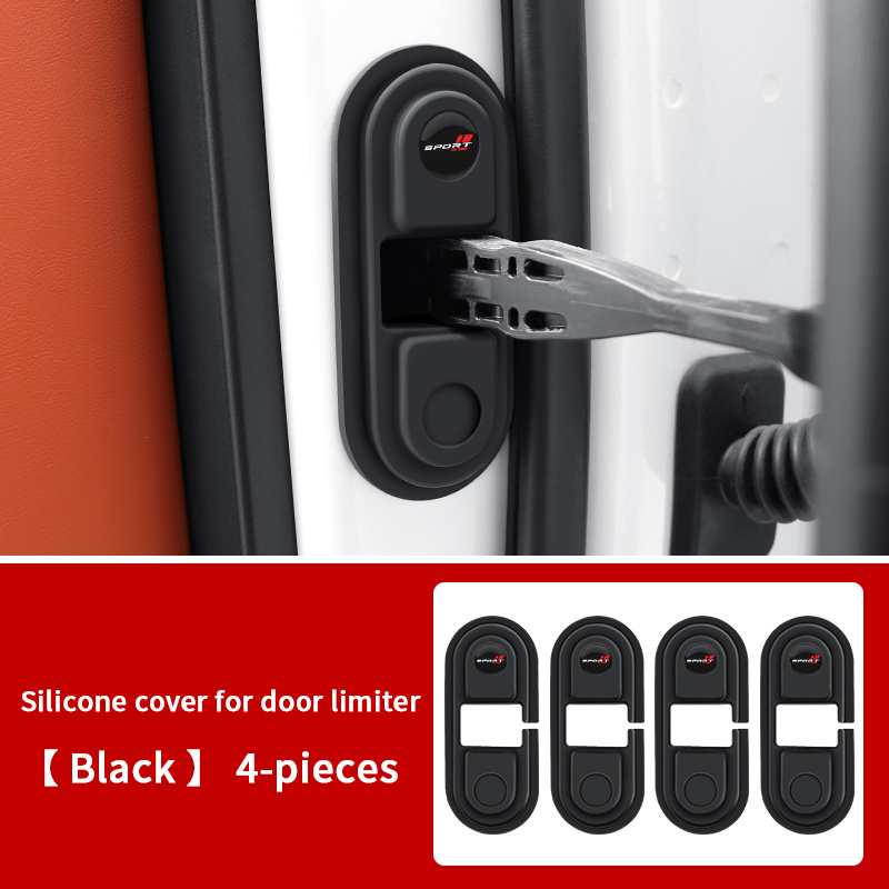 TEMU 4pcs Silicone Car Door Protective Cover, Rust Prevention Shock Absorption Door Guard, Waterproof Dustproof Anti-rust Reduce Door Closing Noise,