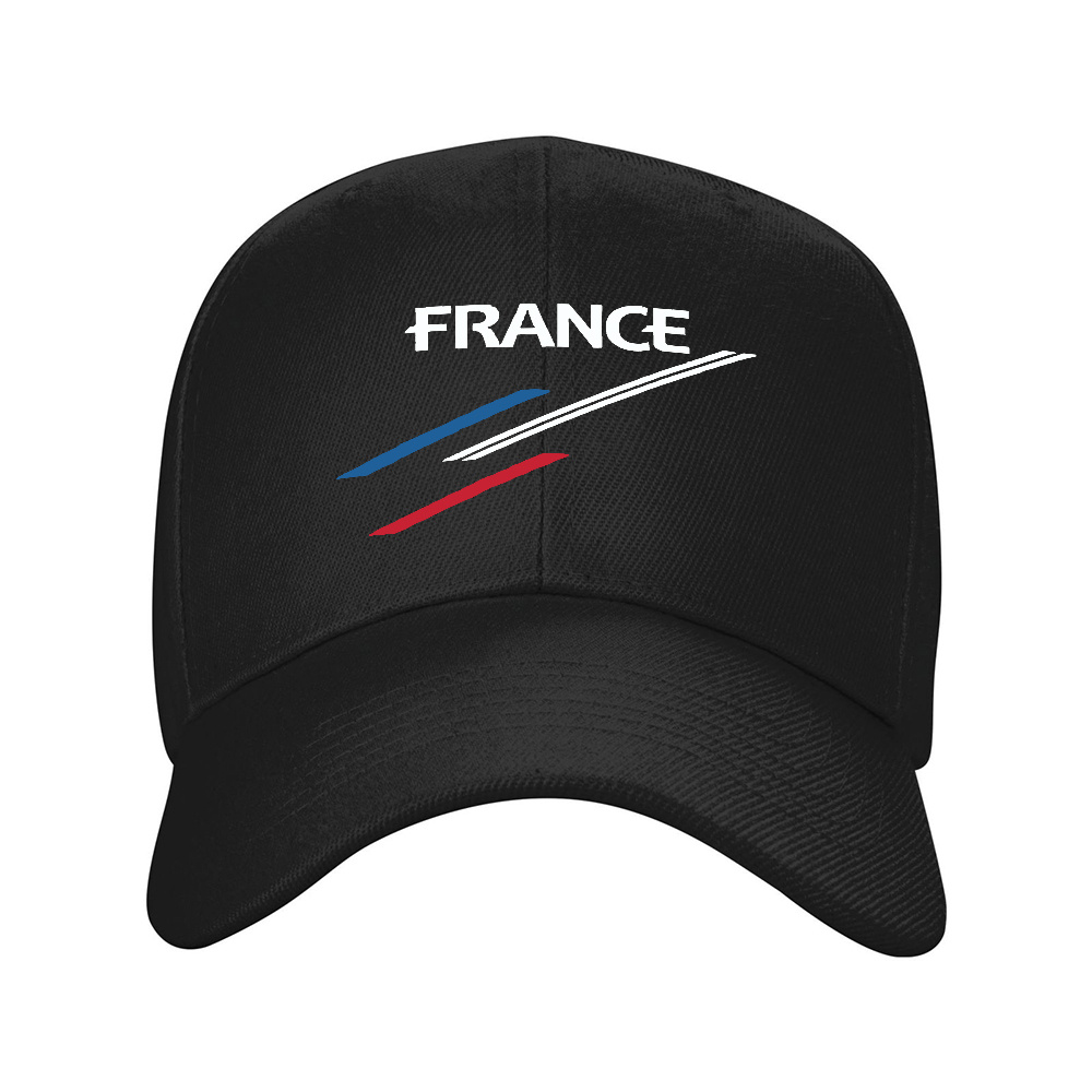 TEMU 1 pièce de casquette de baseball décontractée unisexe à rayures de la France, casquette de papa unie réglable pour un en extérieur