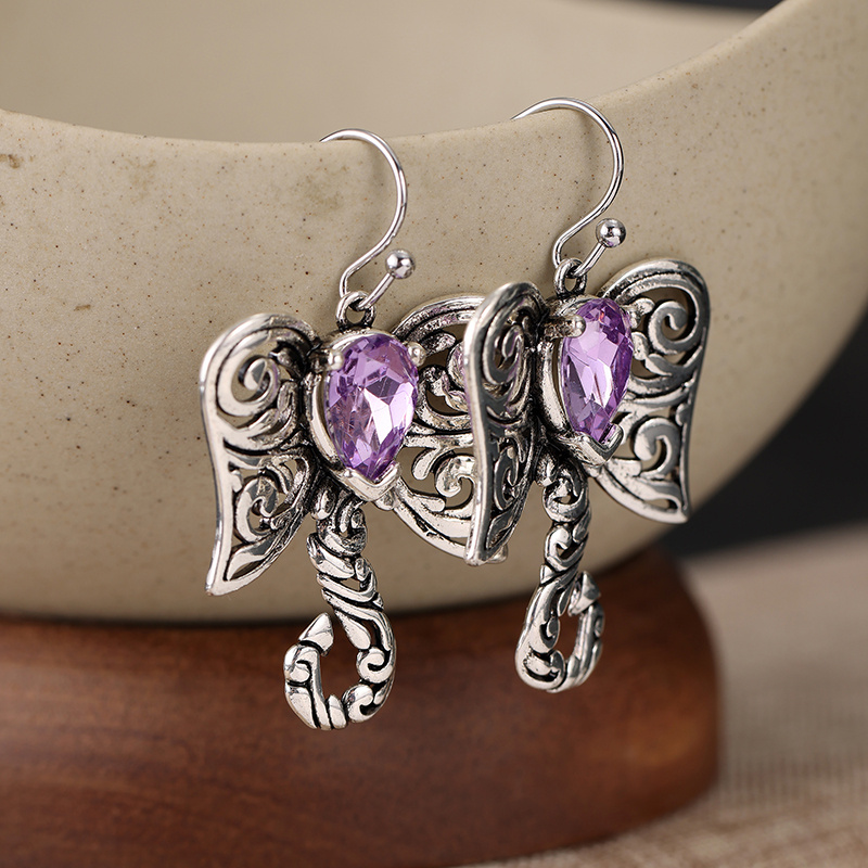 Distinct Retro Elephant Ear Hooks Earrings for Women