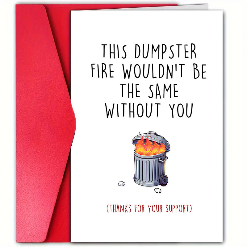 

1pc Humorous Birthday Greeting Card, "this " Thank You Card For Anyone, Paper Material, With Envelope, For Family, Friends, Small Business Supplies, Unique Birthday Decoration