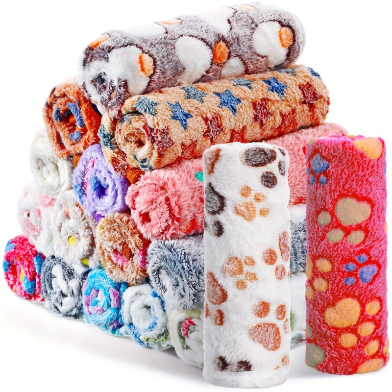 

6- Pet Blankets - Dog Bedding , Paw Bones, , Elephants - Polyester , - For Small , ,