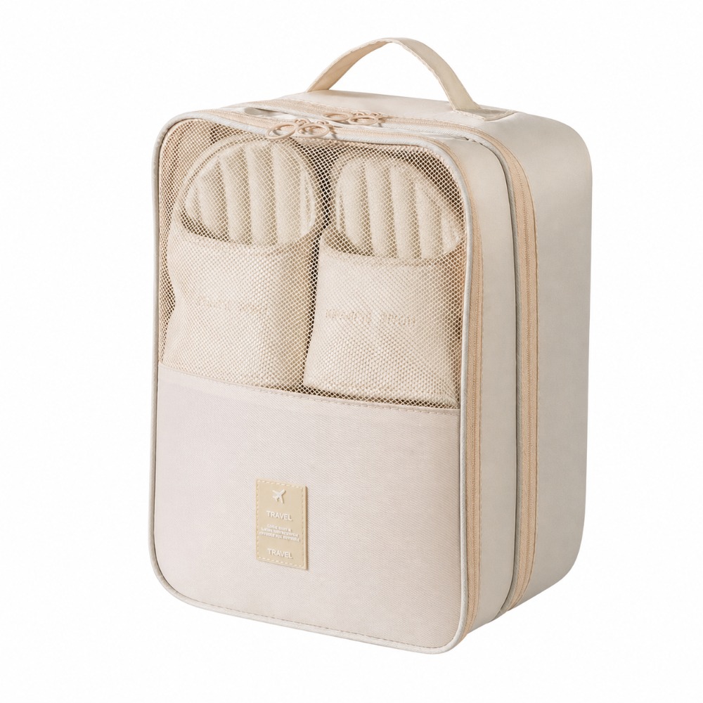TEMU 1 sacoche de voyage haute - Peut contenir 3 pièce de chaussures, rangement durable et respirant avec poignée noire confortable, organisateur