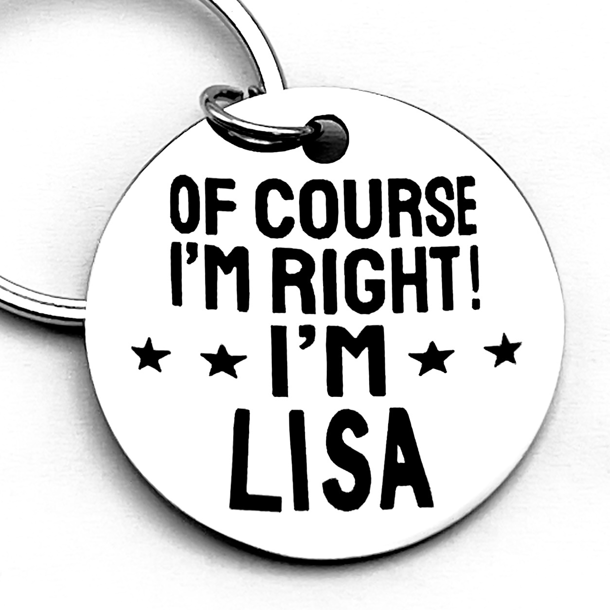 

I'm Right, I'm , A Stainless Steel Keychain, A Stylish And Retro Elegant Cute Gift Accessory, Holiday And Birthday Parties, For , A Gift Of For Sisters.