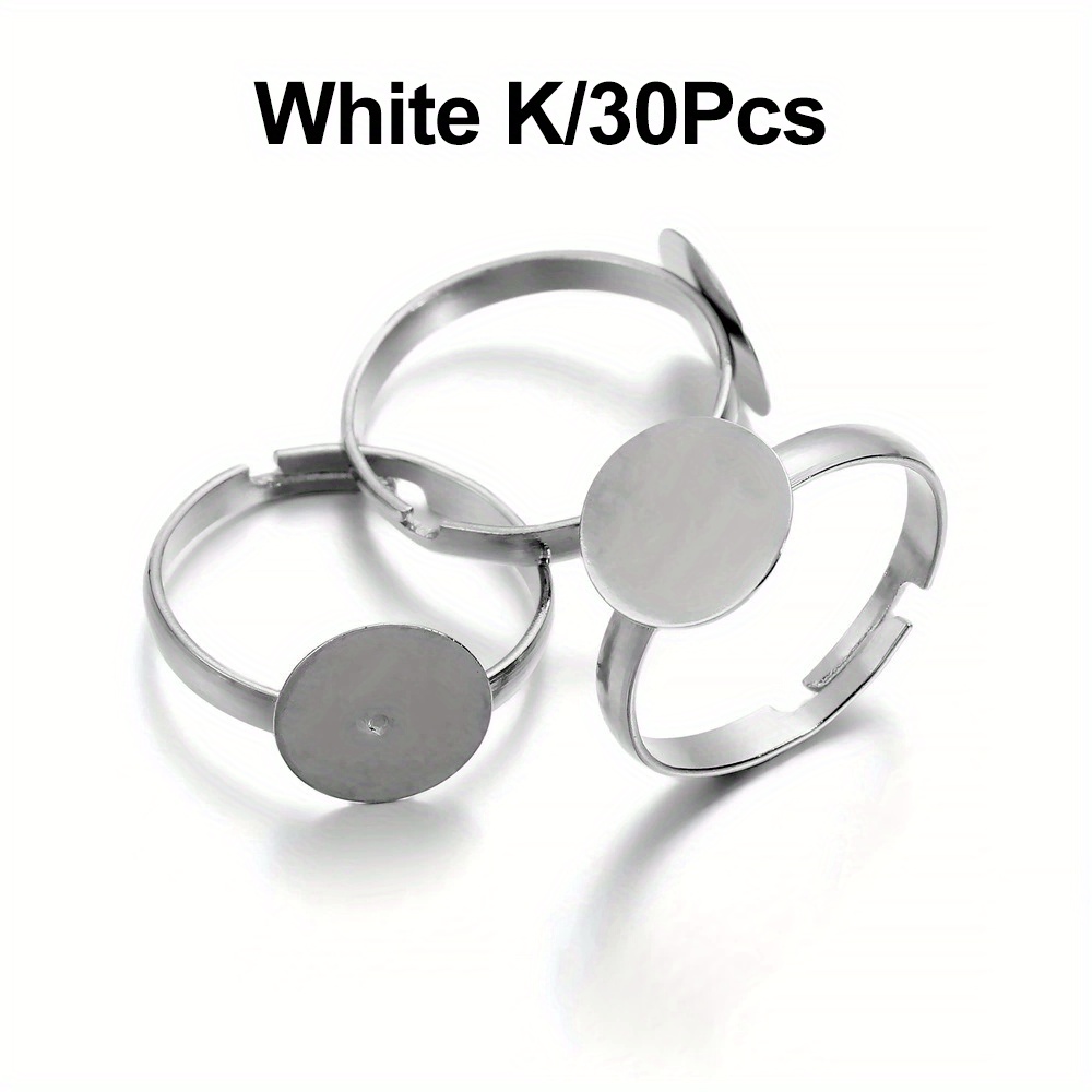 30pcs Round Disc Ring Holder Adjustable Ring Holder Supplies