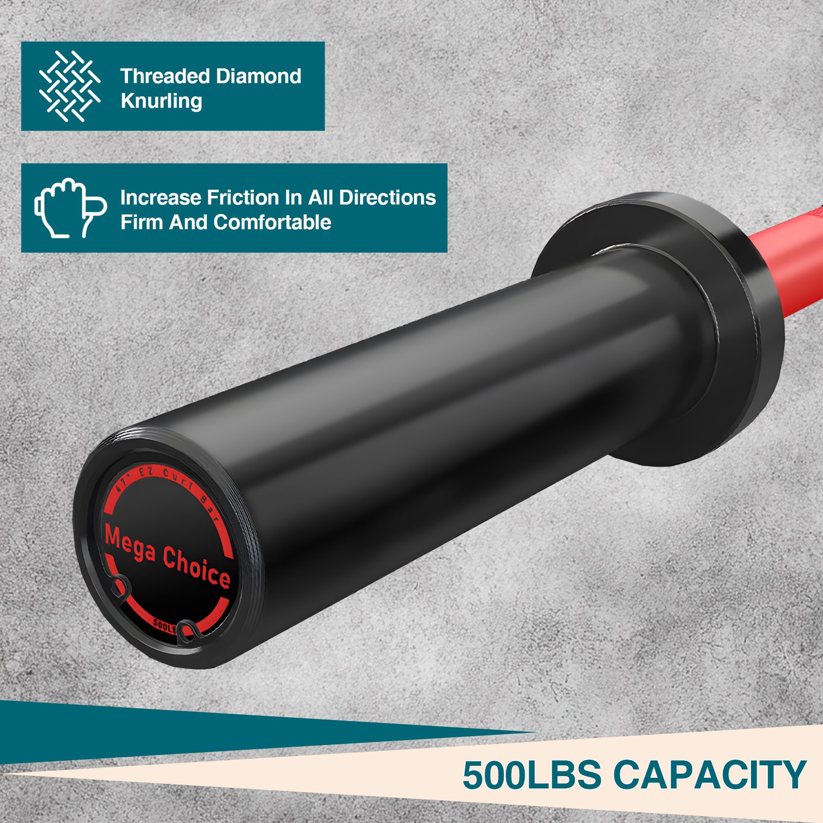 Temu solid steel barbell bar 4ft 7ft 500 1500lb capacity
