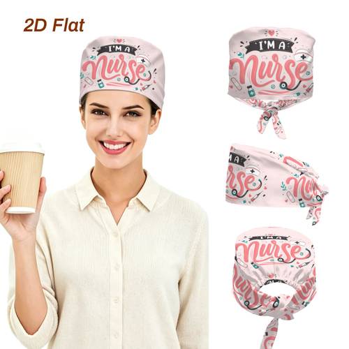 photo de l'article casquette de travail à motif dinfirmière avec impression 2d, accessoires de cuisine pour