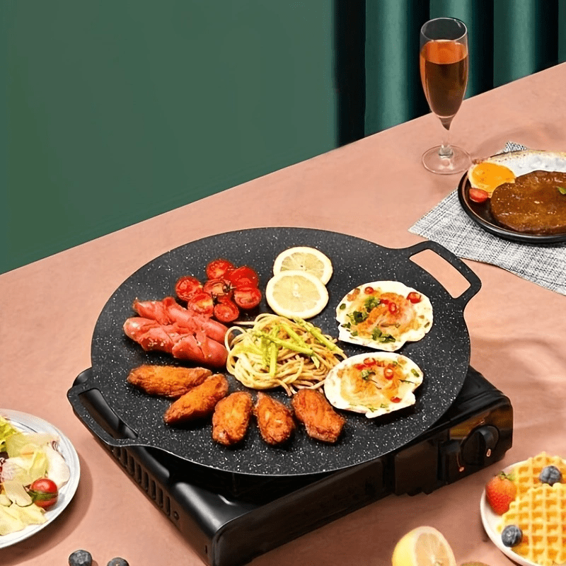 Cooktop Large Round Outdoor Griddle 1pc Large Cast Round Grill