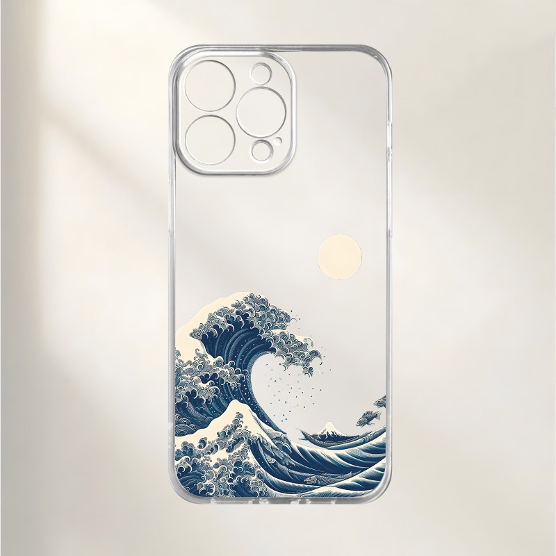 

Moon Waves Pattern Uv Printing Phone Cover Full Protection For Iphone 11 12 13 Pro Max Xr X/ Xs 7 8 Plus Se Mini For Smartphone Best Gift Birthday Gift