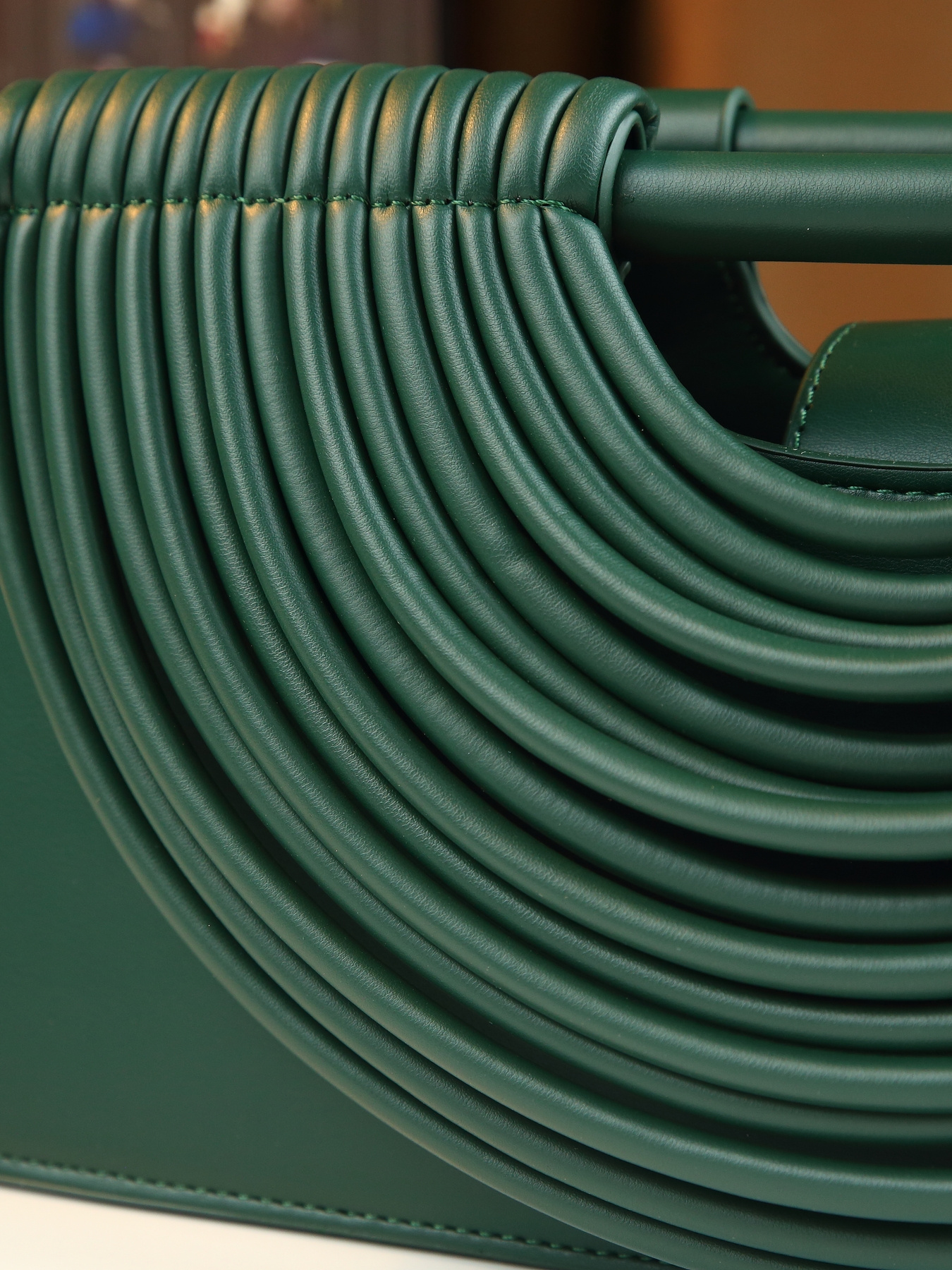 Stylish Solid Color Line Design Handheld Small Square Evening Bag for Women