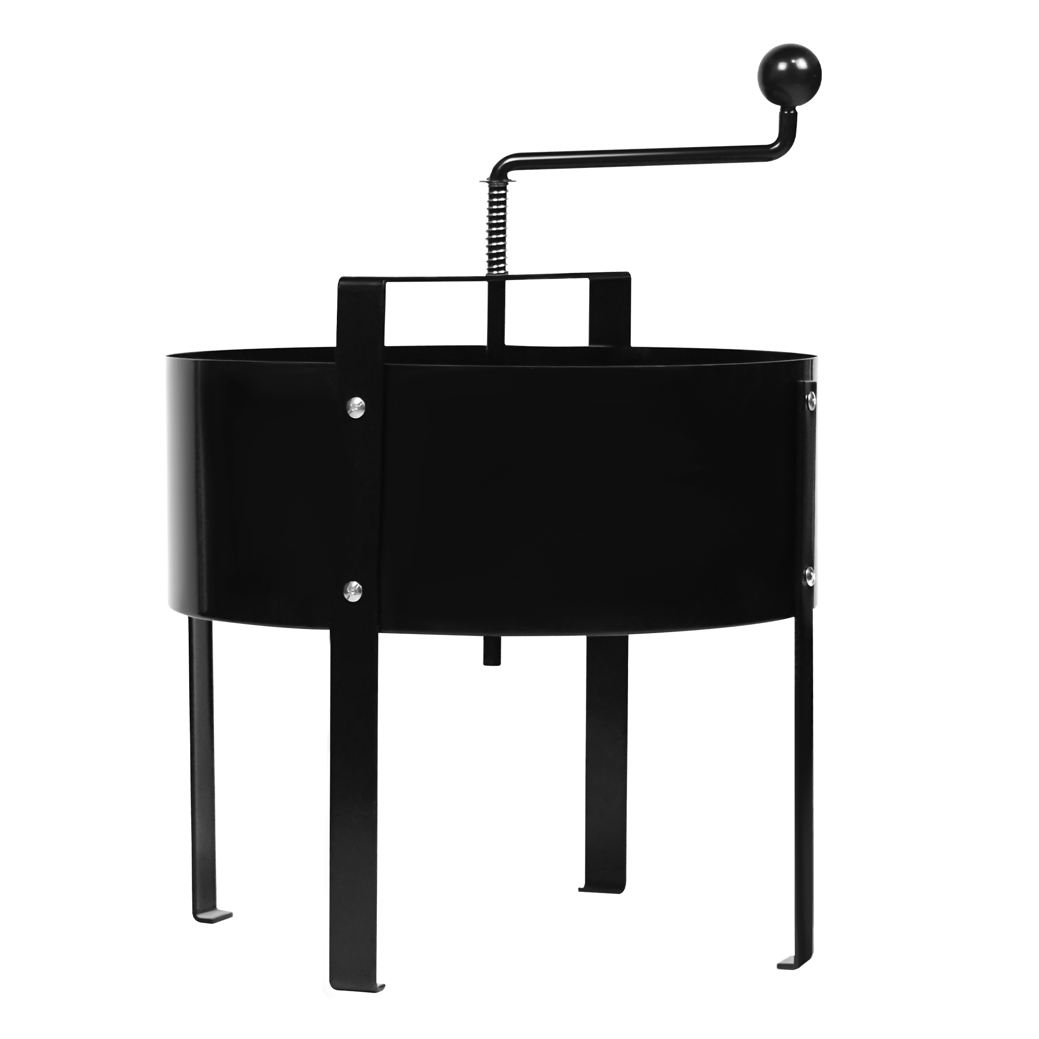 Image of 40x56cm Compost Sieve Sand Sieve Compost Manual Rotary Bottom Sieve Soil Sieve Hand Crank Sifter With Mesh Screen Tray And Handle Black