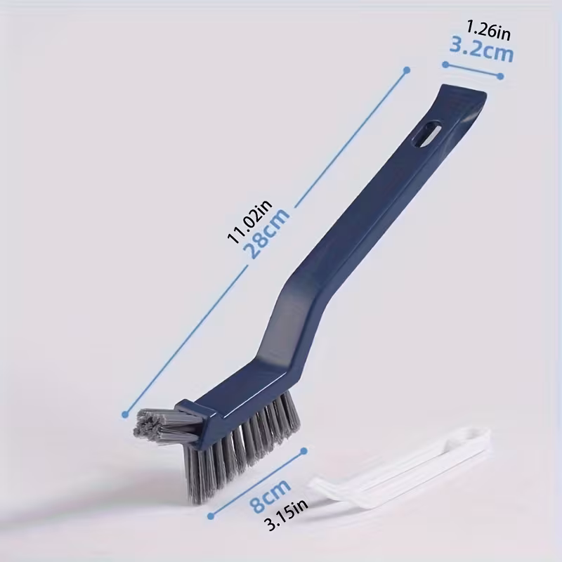 2 in 1 small clip window cleaning brush multi surface scrubber dual head durable plastic brush with ergonomic handle suitable for bathroom kitchen and narrow spaces no electricity required Product details 4