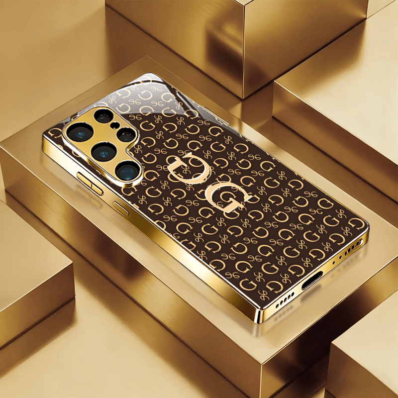 TEMU Phone Case - Classic Gd Textured Electroplated Case For S26/s26 Plus/s26 Ultra/s25/s24/s23/s22/s21/s20/note 20/note 10/note 9/note