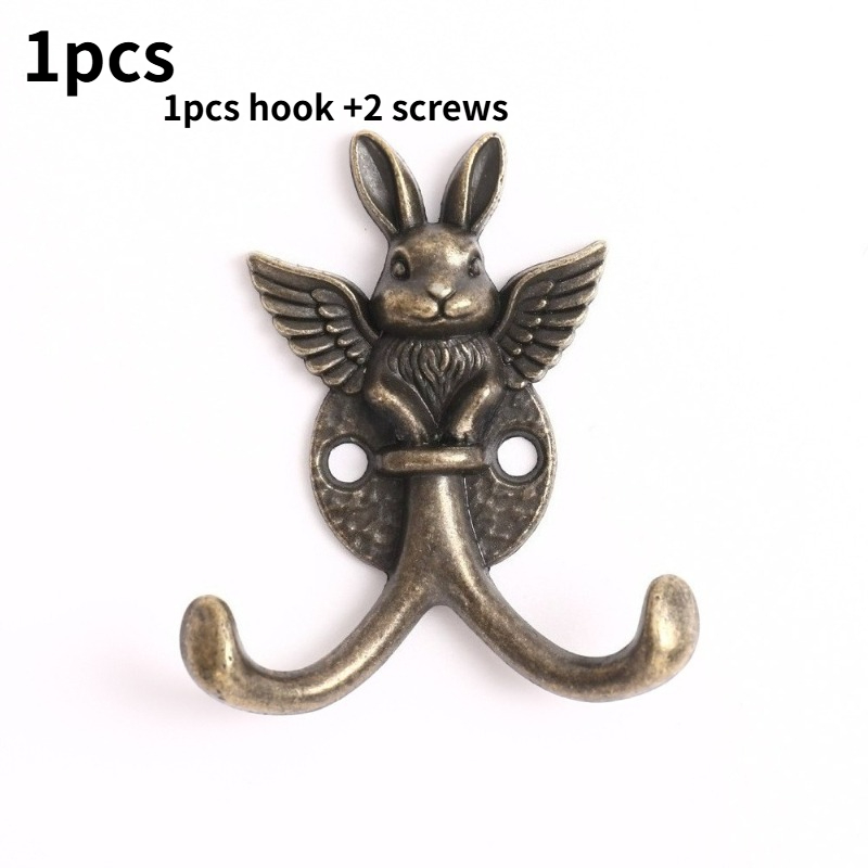 TEMU 1pc Rabbit Hook With Wings Wall-mounted Home Improvement Door Back Coat Hook Porch Storage Clothes Hook