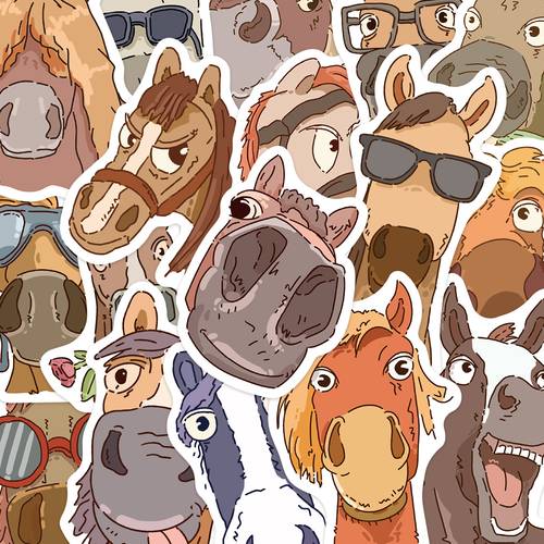 50pcs cartoon stickers for tablet decorations