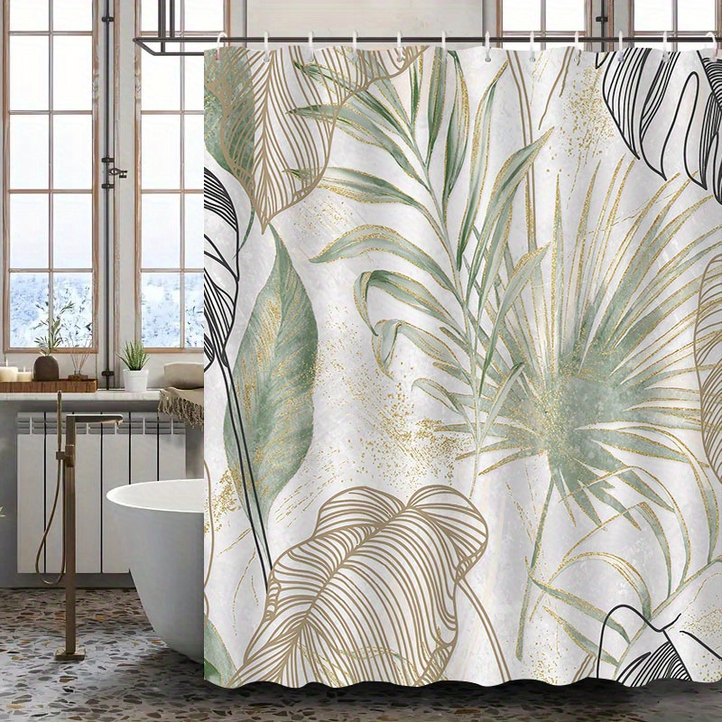 TEMU 2d Flat, Jit1pcs Tree Pattern Shower Curtain, High-end Elegant Bathroom Curtain Shower Curtain, Shower Curtain Home Decoration 2d Flat Pattern,