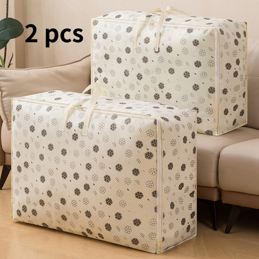 E-shop 2 Stück Quilt-Aufbewahrungstasche für Kleidung, Gepäck, Umzug, Packtasche, Kleiderorganizer, Quilt-Tasche, Tragbare Aufbewahrung,