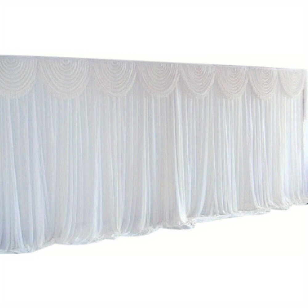 3 X Background Curtain, White, Ice, White Background Curtains, Photo Wall Background Curtains, Decorative Background White For Wedding, Baby Shower, Party, Home