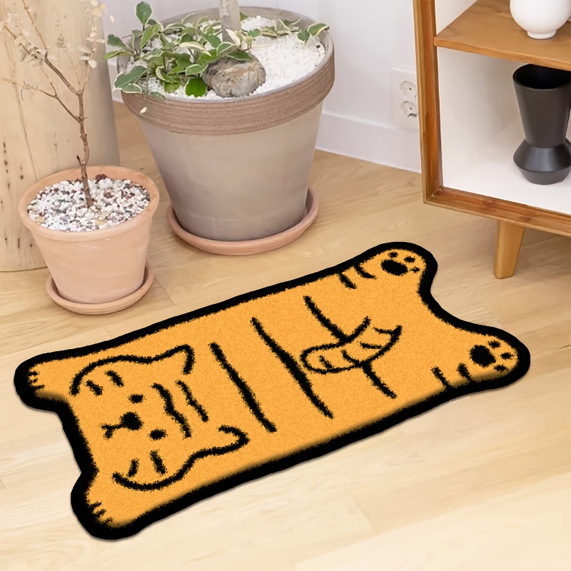 1pc tiger shaped carpet irregular print small rug - Temu Canada