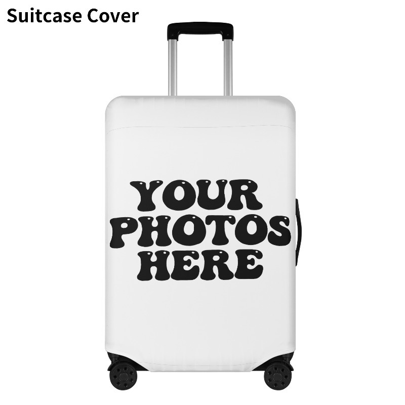 TEMU Luggage Cover, Personalized Suitcase Cover, Suitcase Protector Add Your Design Washable Elastic Baggage Covers For Business Vacation 18-30 Inch