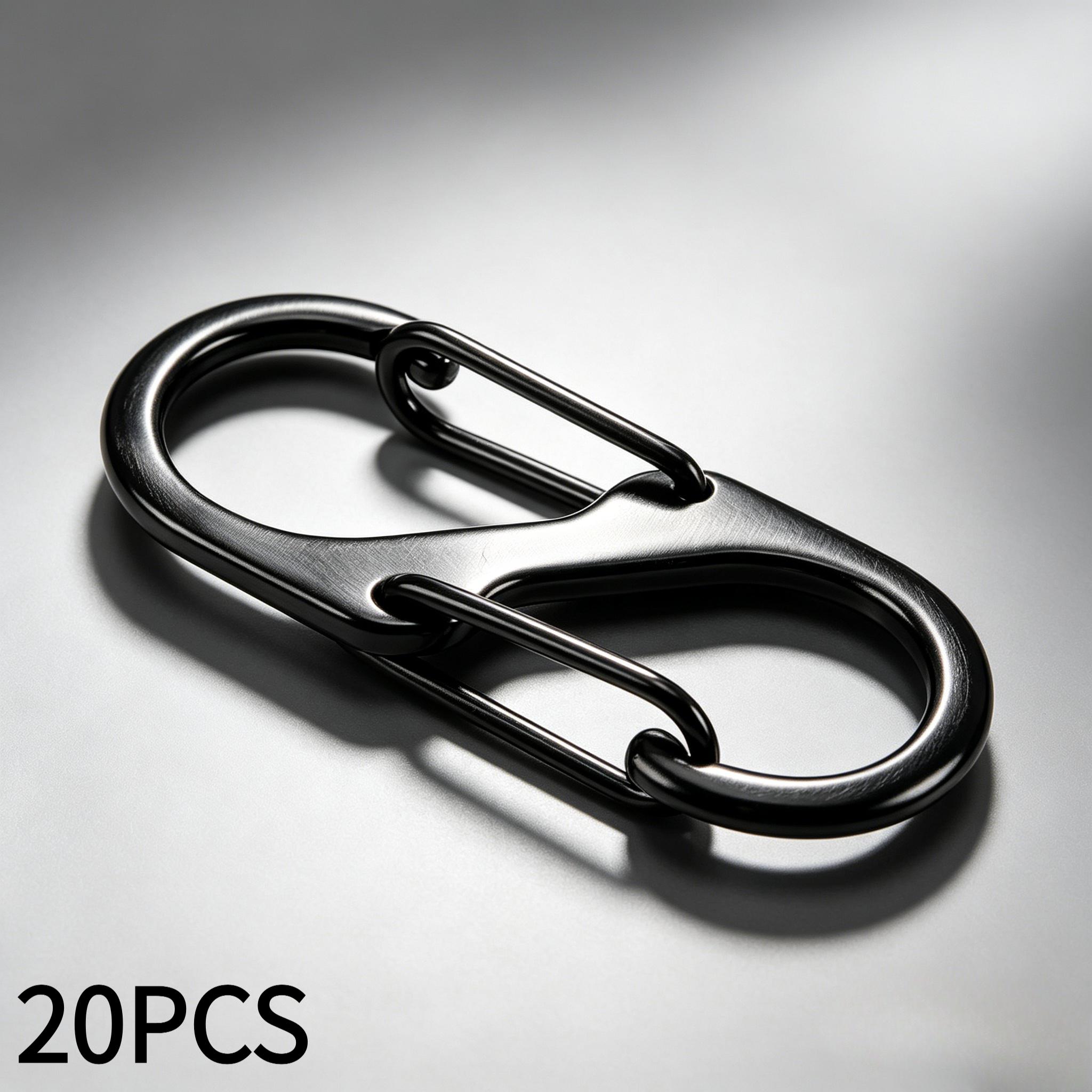 Image of 20pcs Small Alloy Figure-8 Carabiners, Diy Accessory Snap Hooks, Metal S-rings, Suitable For A Of Applications Including Holiday Ornaments, Dog Leashes, Keychains And More