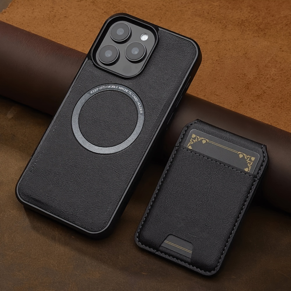 Phone Case - Artificial Leather Magnetic Card Holder Wallet Is Suitable For Iphone 17air, 16e, 15, 14plus, 13, And 12 Series Phone Cases. When Is