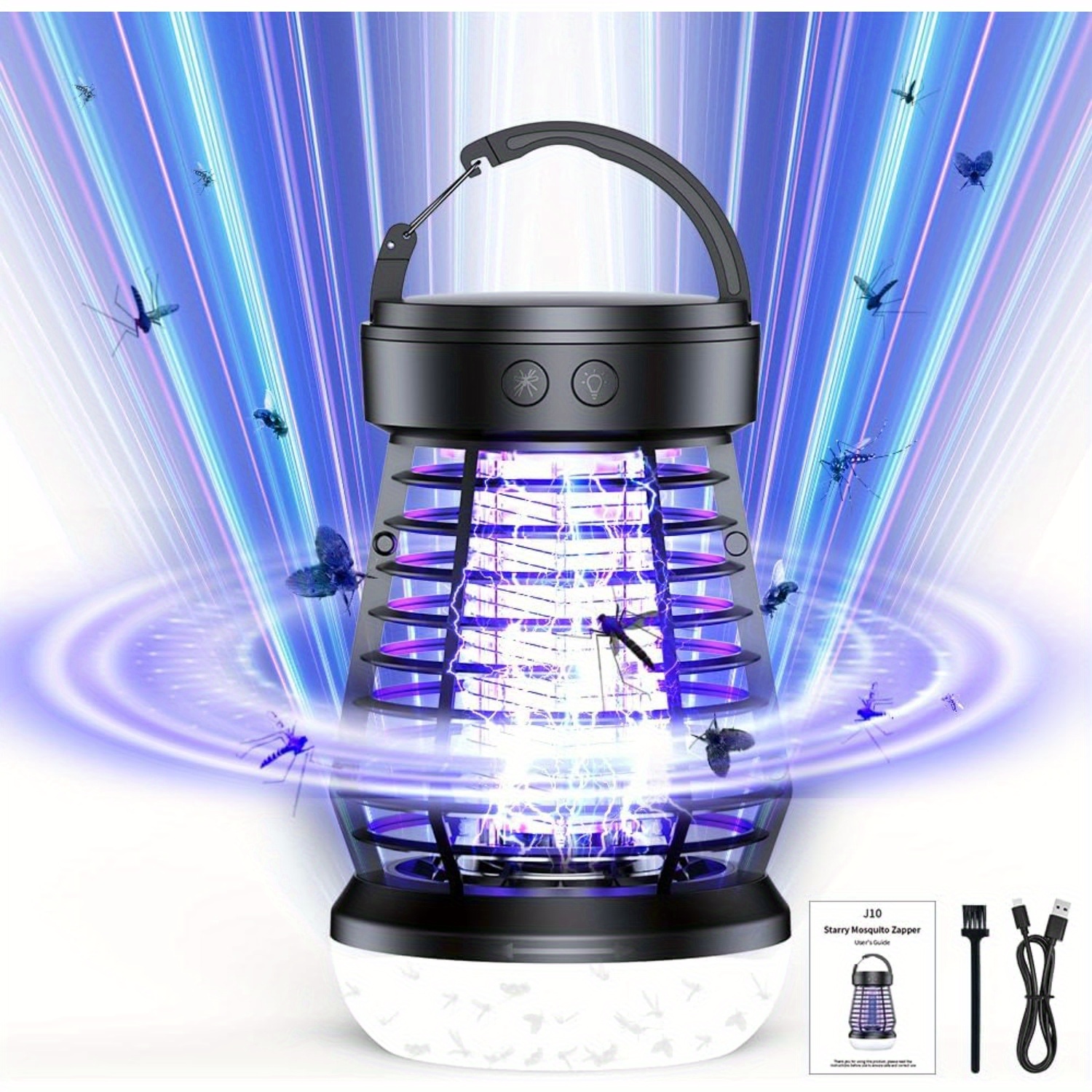 TEMU Usb-powered Extermination Lamp With 4 Brightness Settings, Featuring , Rechargeable Via Usb, And Designed For Indoor And Use, Including Patios, Gardens, And Backyards
