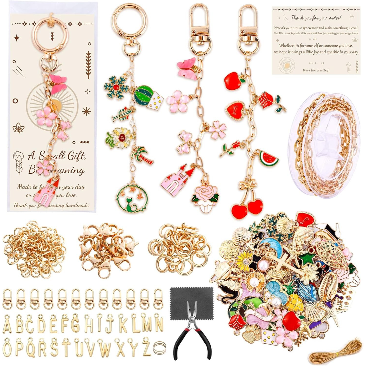 diy heart keychain sold on Temu United States