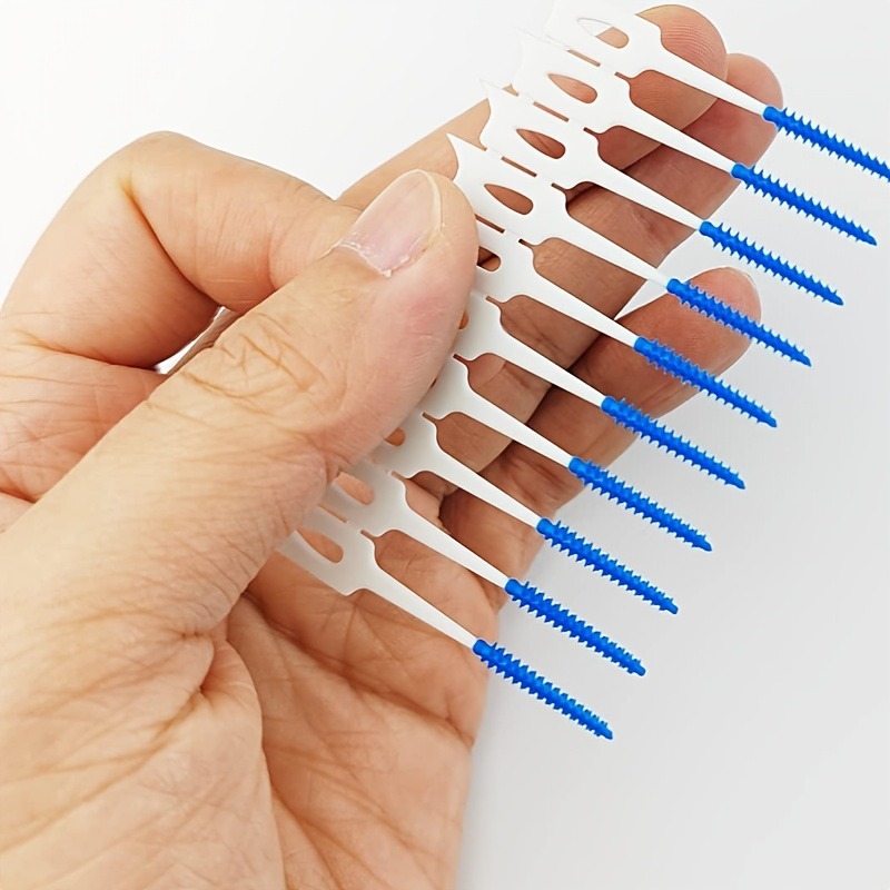 100pcs Blue Soft Interdental Brushes for Deep Cleaning