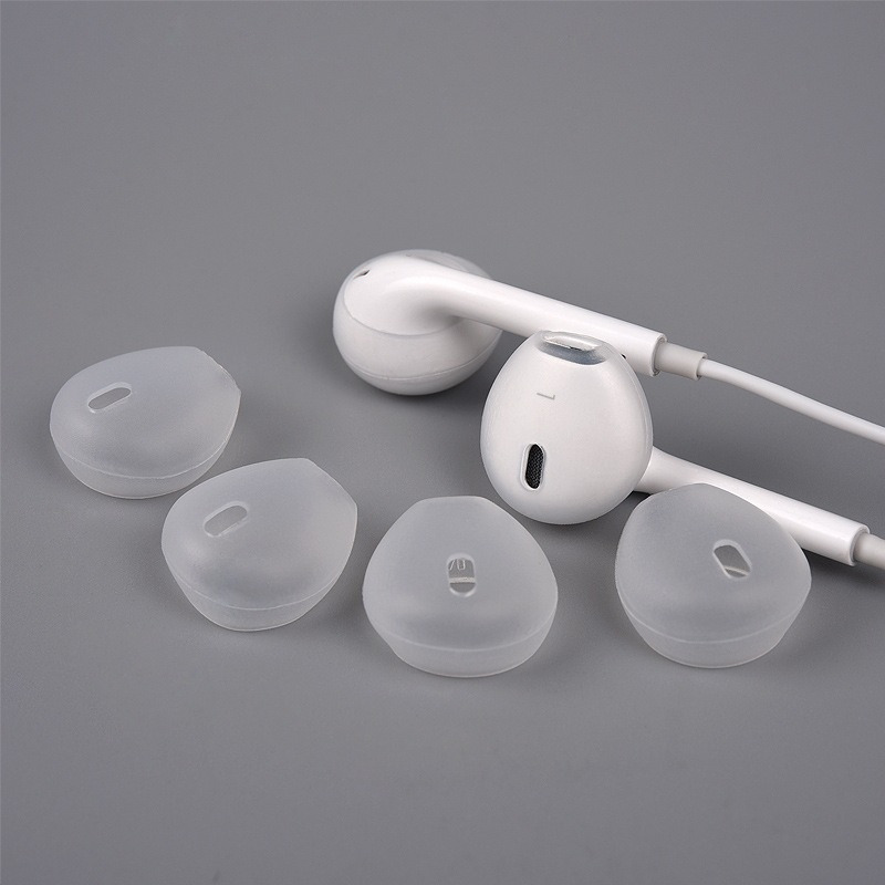 TEMU Juego de 4 fundas para auriculares, puntas antideslizantes de repuesto, tapones de compatibles con auriculares con cable Apple Earpods, fundas